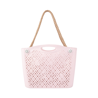 Wäsche-Tasche Korbmuster pink