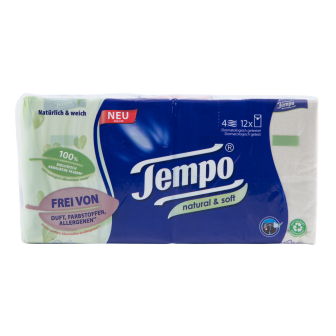 Tempo Natural&Soft (12x9), 108 Stück 