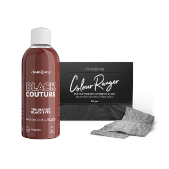 Waschmittel schwarz Set