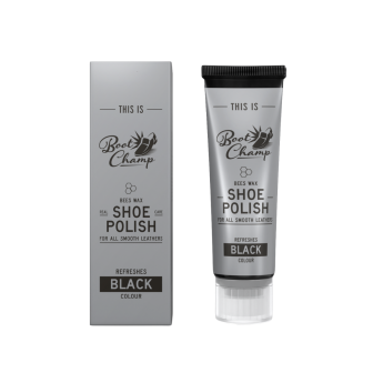 Feine Schuhcreme Tube schwarz, 75 ml 