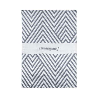 Geschirrtuch Baumwolle - weiß-grau