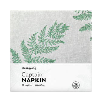 Air-laid Tafel-Servietten Farnblatt-Motiv, 12 Stück 