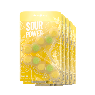 5 x WC-Duftspüler Sour Power, 40 x 50g