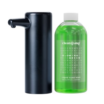 Schaumseifenspender und Seife mit Eukalyptus- und Ingwerduft – Set