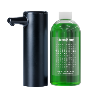 Schaumseifenspender und Seife mit Iris- und Sandelholzduft – Set